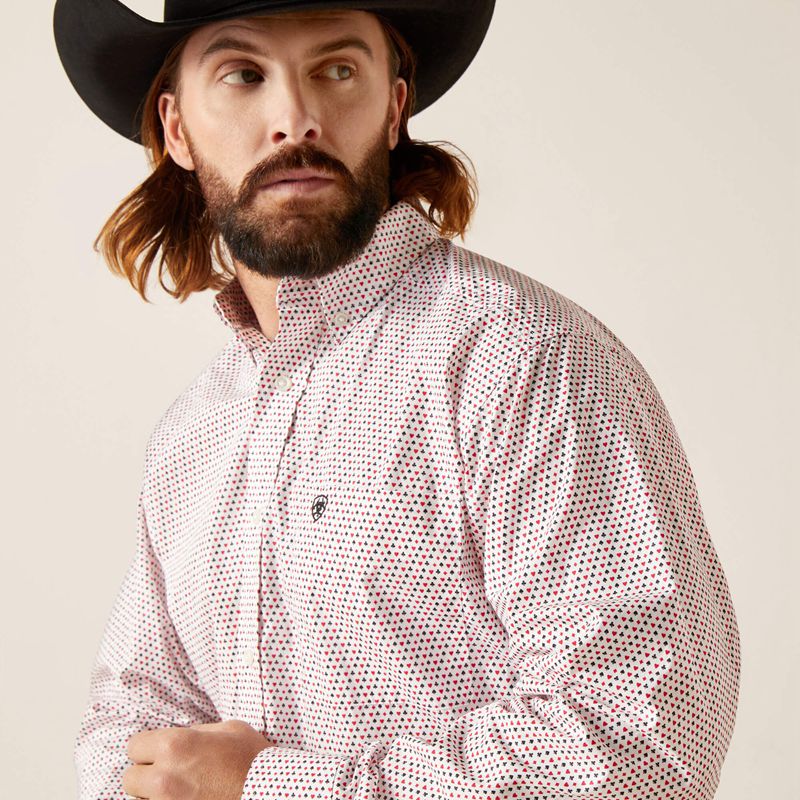 White Ariat Neithan Classic Fit Shirt | 76AGMYVFH