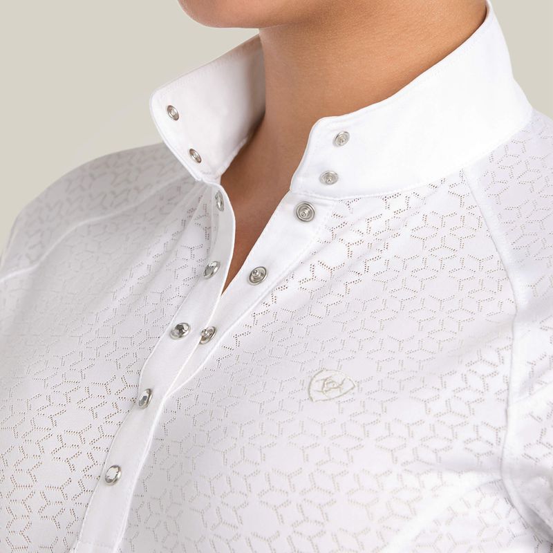 White Ariat Showstopper 3.0 Show Shirt | 59OPGWHKR