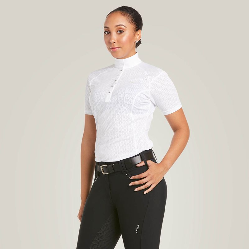 White Ariat Showstopper 3.0 Show Shirt | 59OPGWHKR