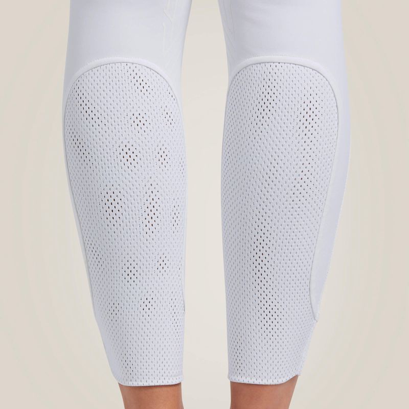 White Ariat Triton Grip Knee Patch Breech | 47NYBFSCI