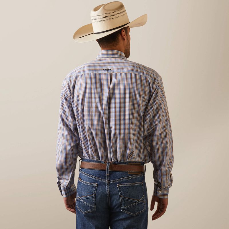 White Ariat Wrinkle Free Arther Classic Fit Shirt | 03OVGBRUS