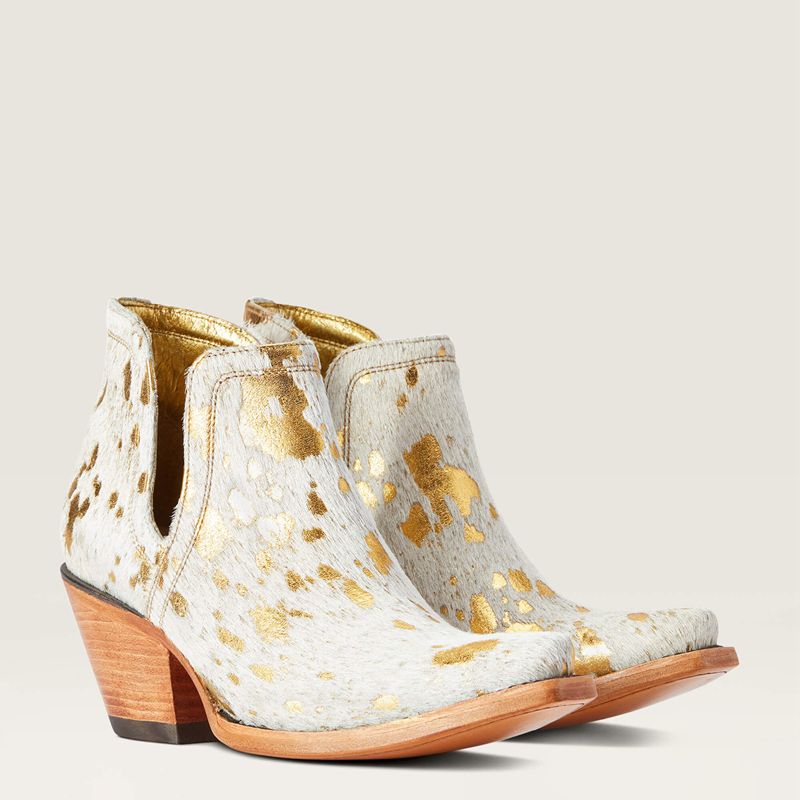 White Metallic Hair On Ariat Dixon Haircalf Western Boot | 79HDSRZFY