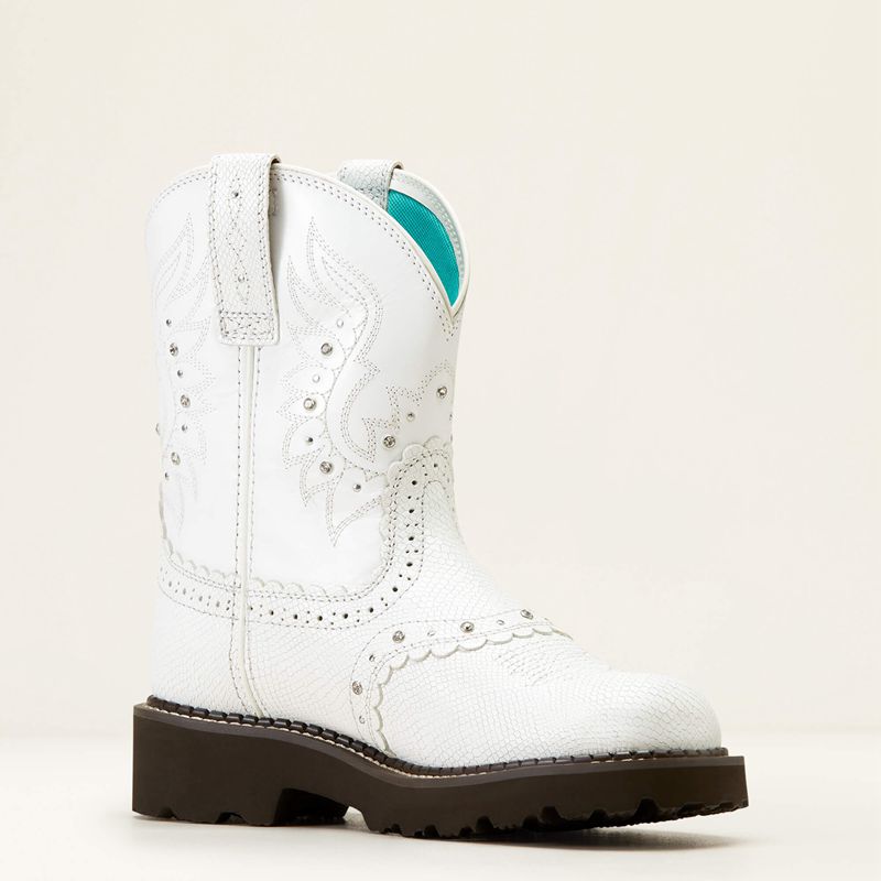 White Snake Emboss Ariat Gembaby Western Boot | 02WTMXJNE