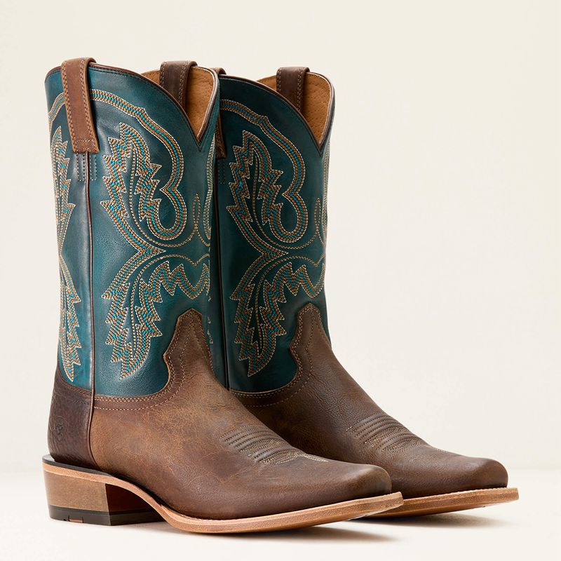 Wicker/Pursuit Of Teal Ariat Futurity Cashout Cowboy Boot | 16AXNMPFW