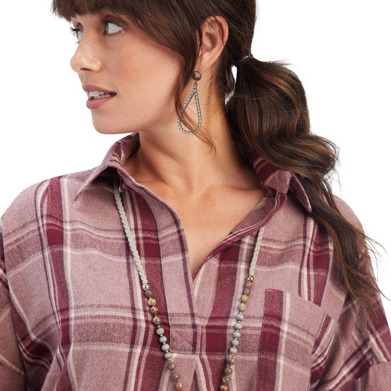 Wild West Plaid Ariat Wild West Tunic | 28TZRMFXO