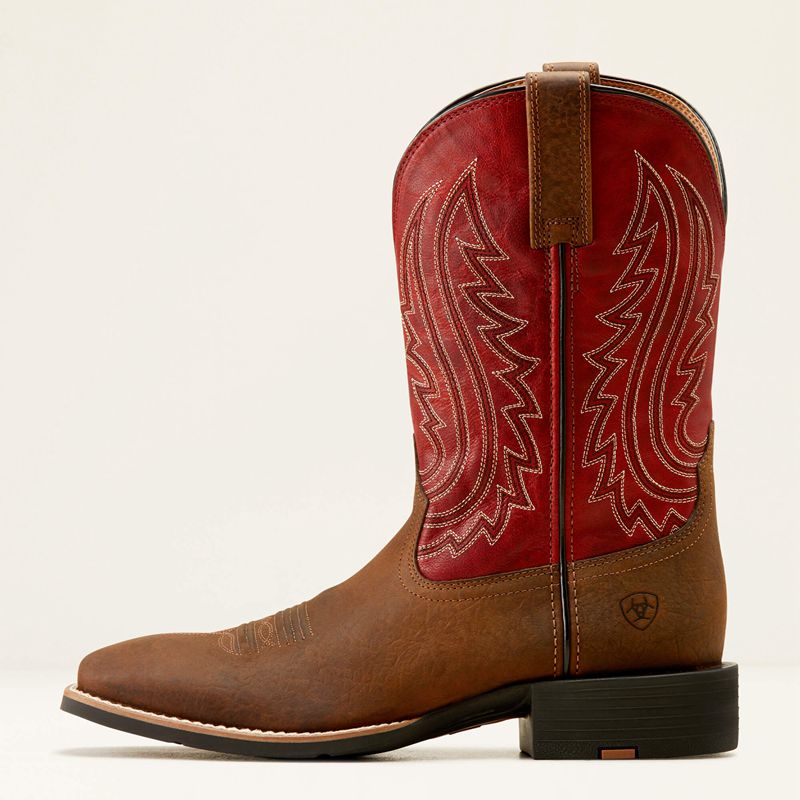 Willow Branch/Bright Red Ariat Sport Big Country Cowboy Boot | 35YSMQURK