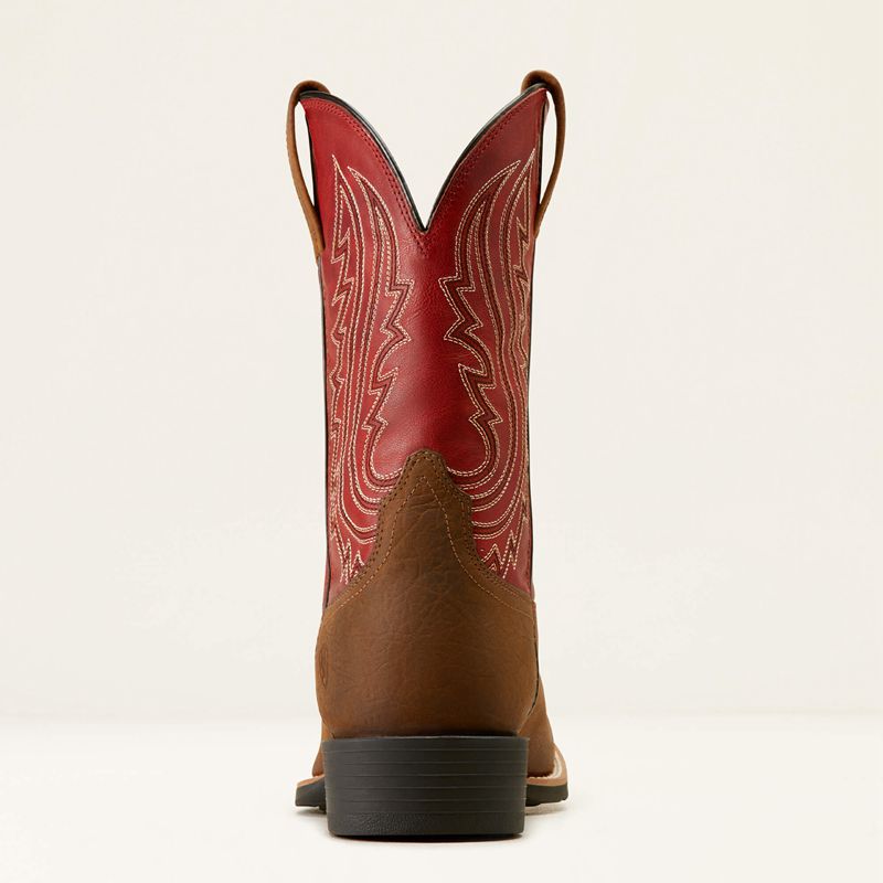 Willow Branch/Bright Red Ariat Sport Big Country Cowboy Boot | 35YSMQURK