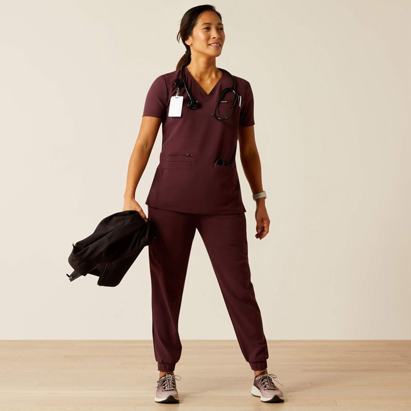 Winetasting Ariat Clara 6 Pocket Scrub Top | 15VEJITUQ