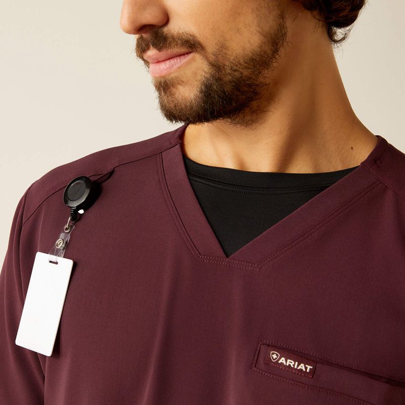 Winetasting Ariat Derham 6 Pocket Scrub Top | 64EJCDGLF