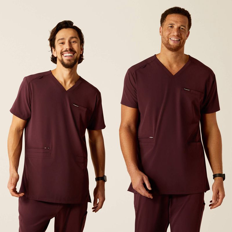 Winetasting Ariat Derham 6 Pocket Scrub Top | 64EJCDGLF