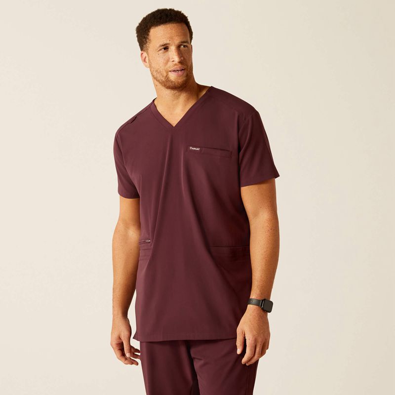 Winetasting Ariat Derham 6 Pocket Scrub Top | 64EJCDGLF