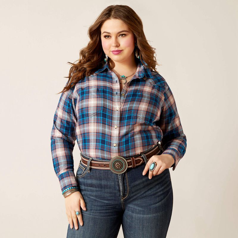 Woodland Plaid Ariat Billie Jean Shirt | 85XCGAWKO