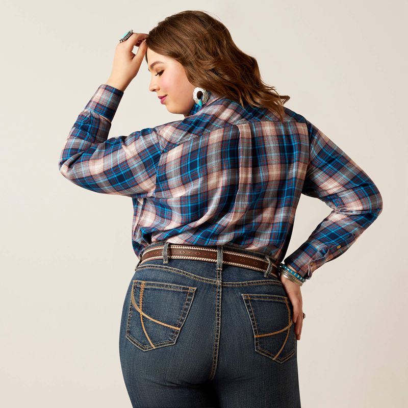 Woodland Plaid Ariat Billie Jean Shirt | 85XCGAWKO