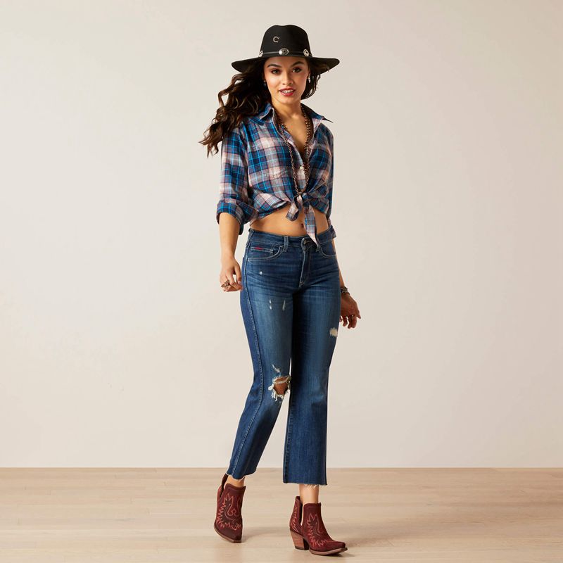 Woodland Plaid Ariat Billie Jean Shirt | 85XCGAWKO