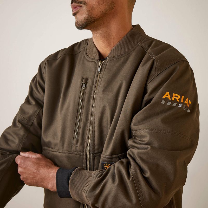 Wren Ariat Rebar Stretch Canvas Bomber Jacket | 98SVRWDHQ