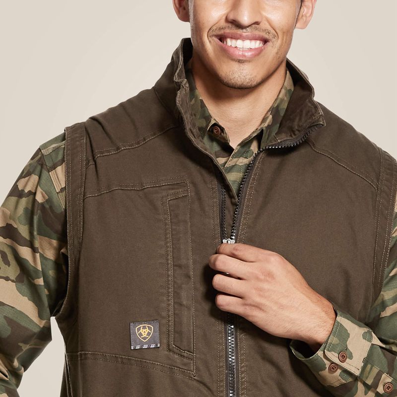 Wren Ariat Rebar Washed Duracanvas Insulated Vest | 17SHGYZMC