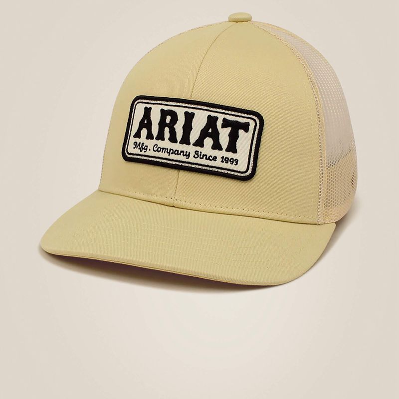 Yellow Ariat Logo Patch Cap Gry/Multi | 17BVIESQR