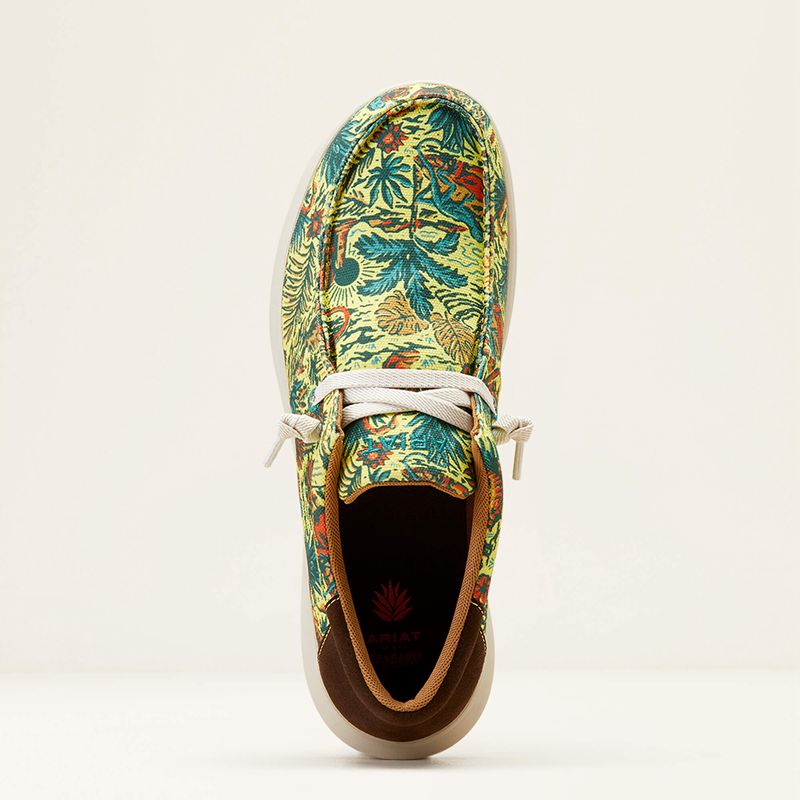 Yellow Mojave Print Ariat Hilo Sendero | 81HSPWXMG