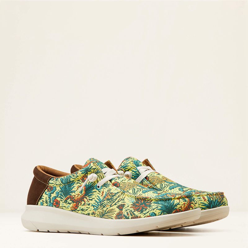 Yellow Mojave Print Ariat Hilo Sendero | 81HSPWXMG