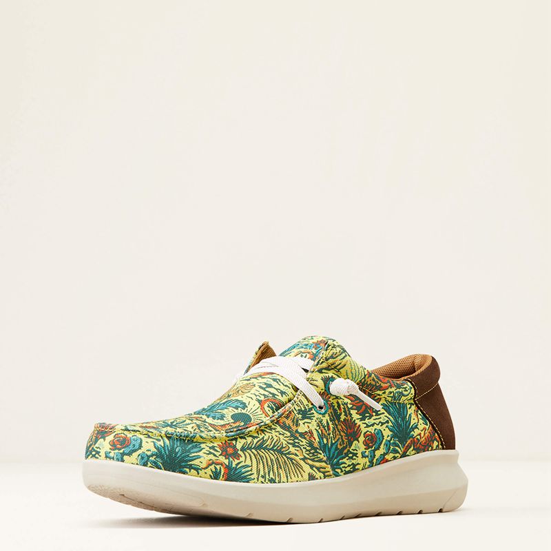 Yellow Mojave Print Ariat Hilo Sendero | 81HSPWXMG