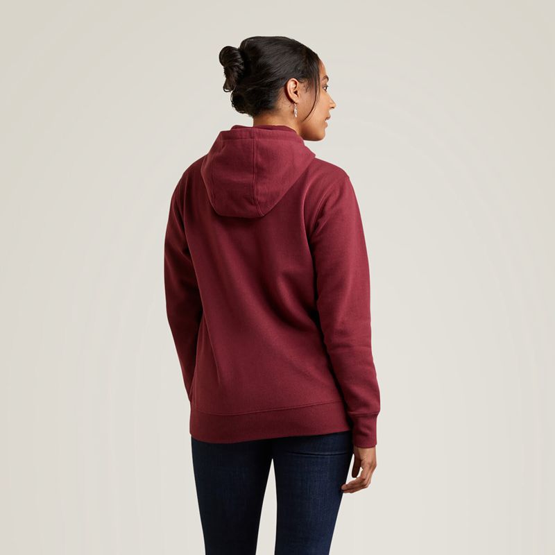 Zinfandel Ariat Logo Hoodie | 52QPEJARS