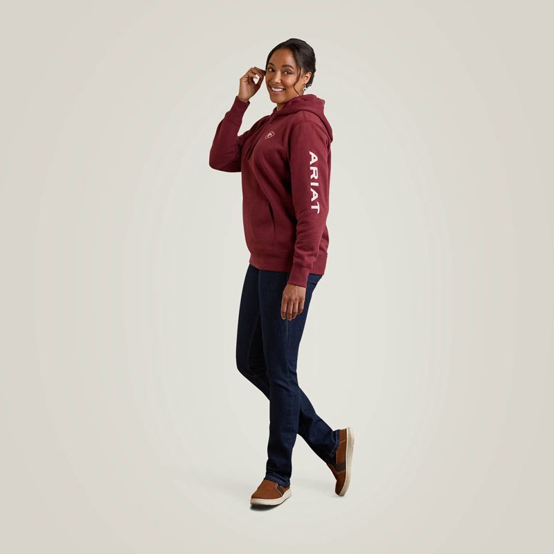 Zinfandel Ariat Logo Hoodie | 52QPEJARS